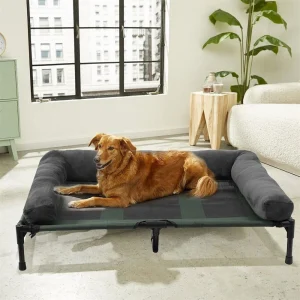 Dog Bed Outdoor Raised Dog Bed with Cooling Breathable Mat