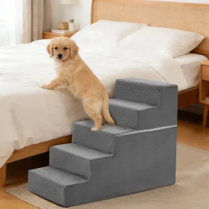 Step Right Angled Foam Dog Stairs Ramp for Small Dogs