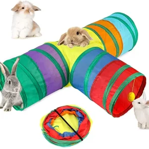 Collapsible Cat Tunnel Bed Foldable Durable Suede With Ball