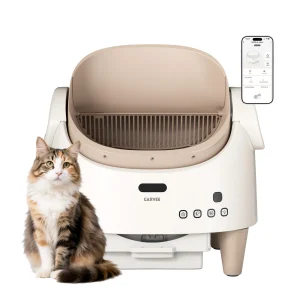 Self Cleaning Smart Litter Box APP Controlled Automatic Odor-Free Cat Toilet with Large Waste Bin for Single Multi Cats