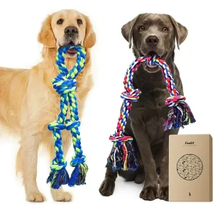 Heavy Duty Dog Rope Toys for Large Breed Aggressive Chewers, 2 Pack